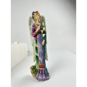 1997 Lenox ANGEL OF PEACE Christmas Statue Figure Hand Painted Colorful Blonde